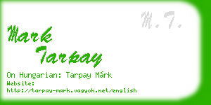 mark tarpay business card
